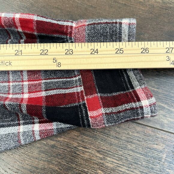 RedHead Shirt Size LT Large Red Black Gray Plaid Flannel Long Sleeve Button-Down - Picture 9 of 10
